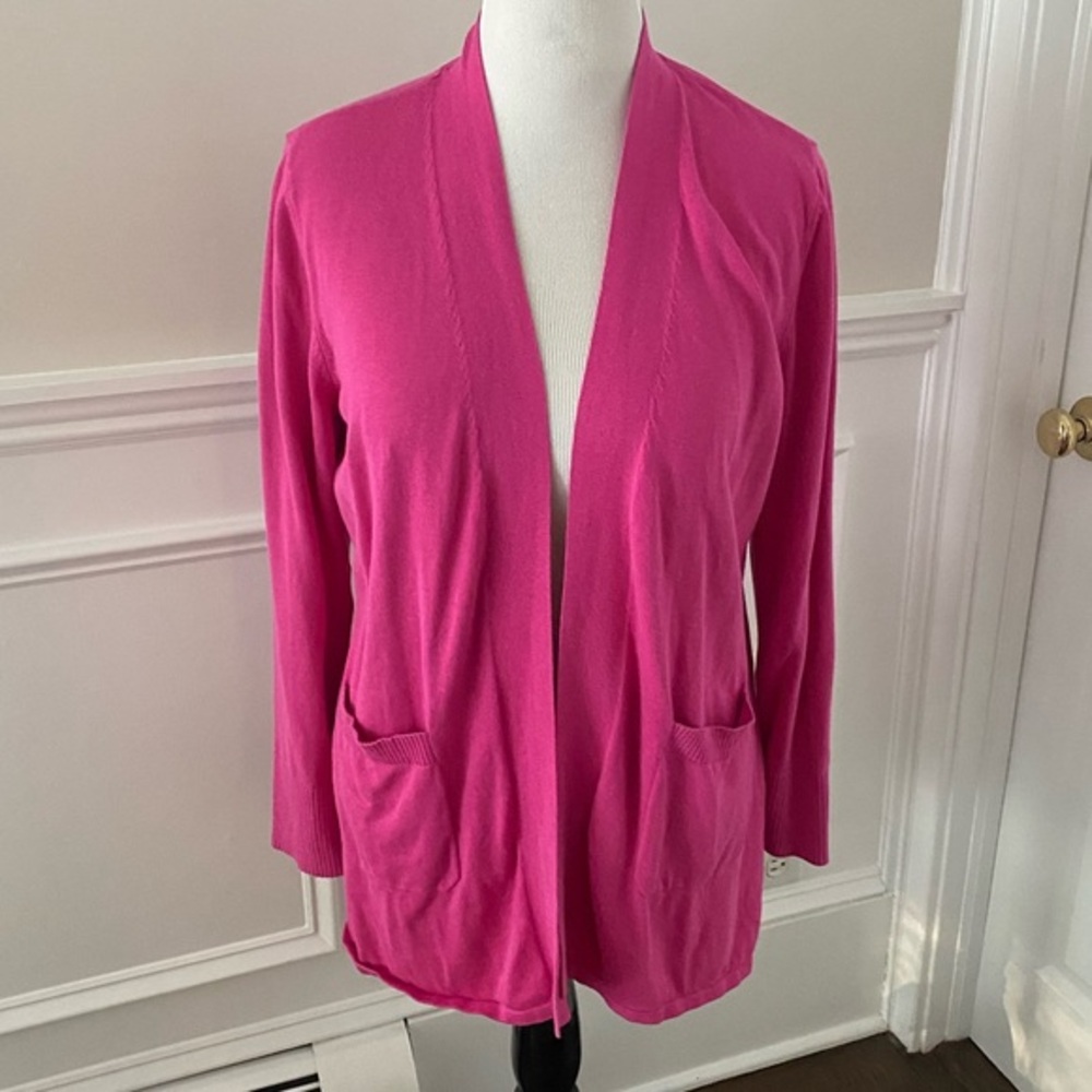 Issac Mizrahi Pink Cardigan